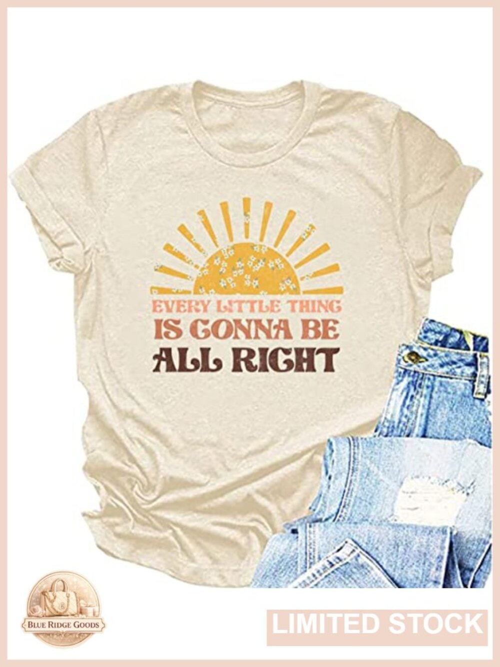 Cotton Blend Vintage Retro Positive Inspiration T-Shirt